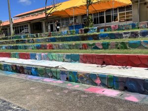 Mural on the staircase 