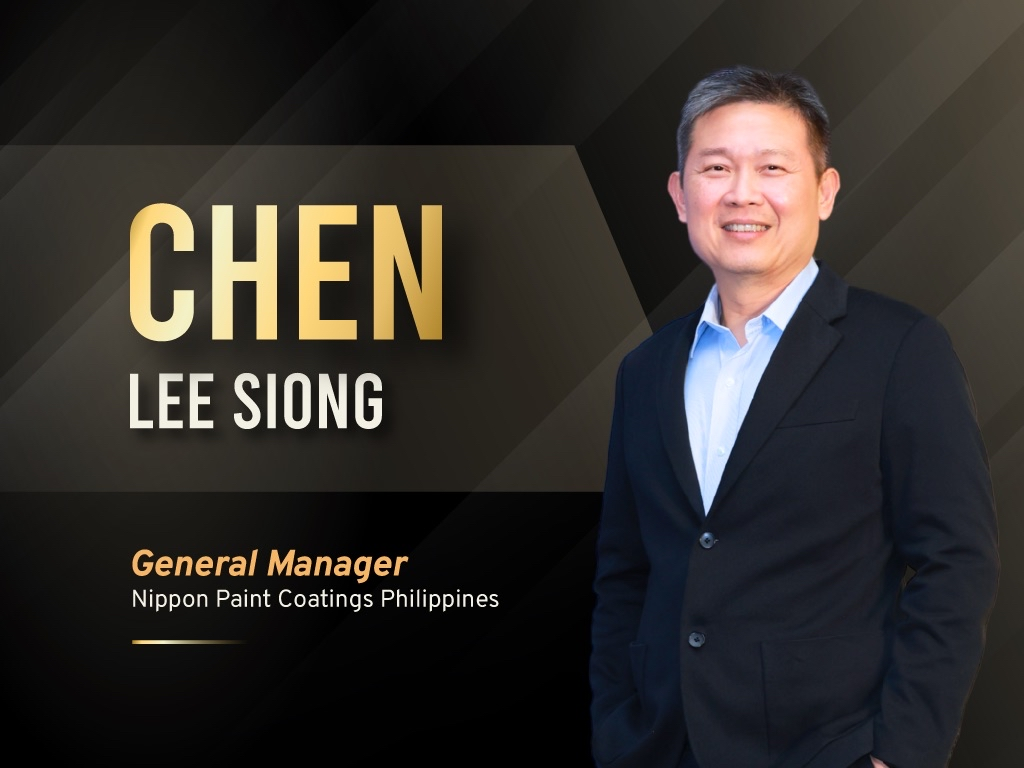 Portrait graphic of Chen Lee Siong, General Manager of Nippon Paint Coatings Philippines.
